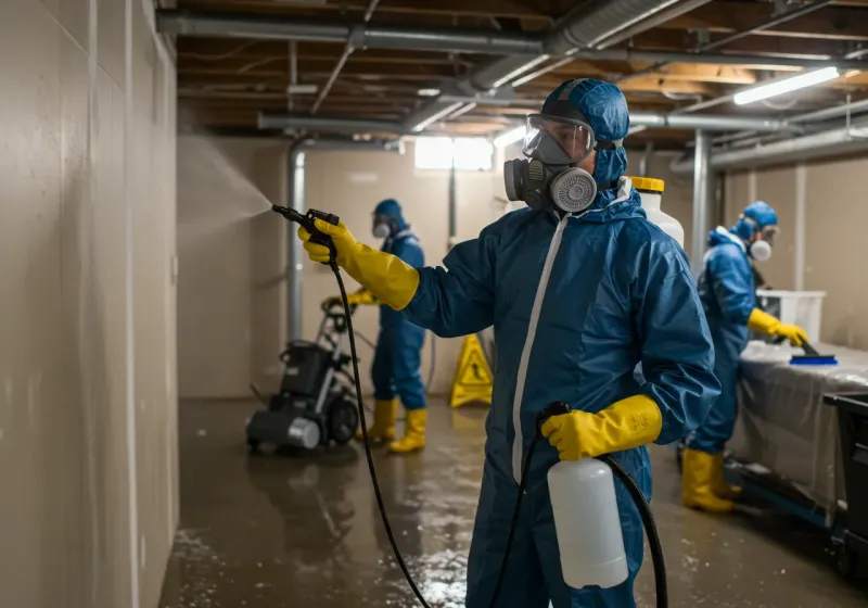 Basement Sanitization and Antimicrobial Treatment process in Kellyville, OK